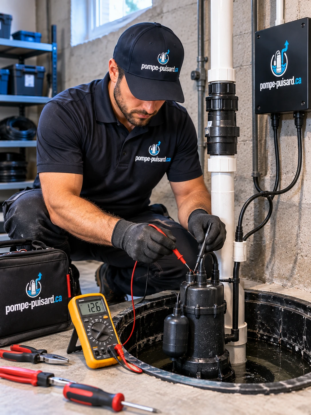 Diagnostic électrique d'une pompe de puisard