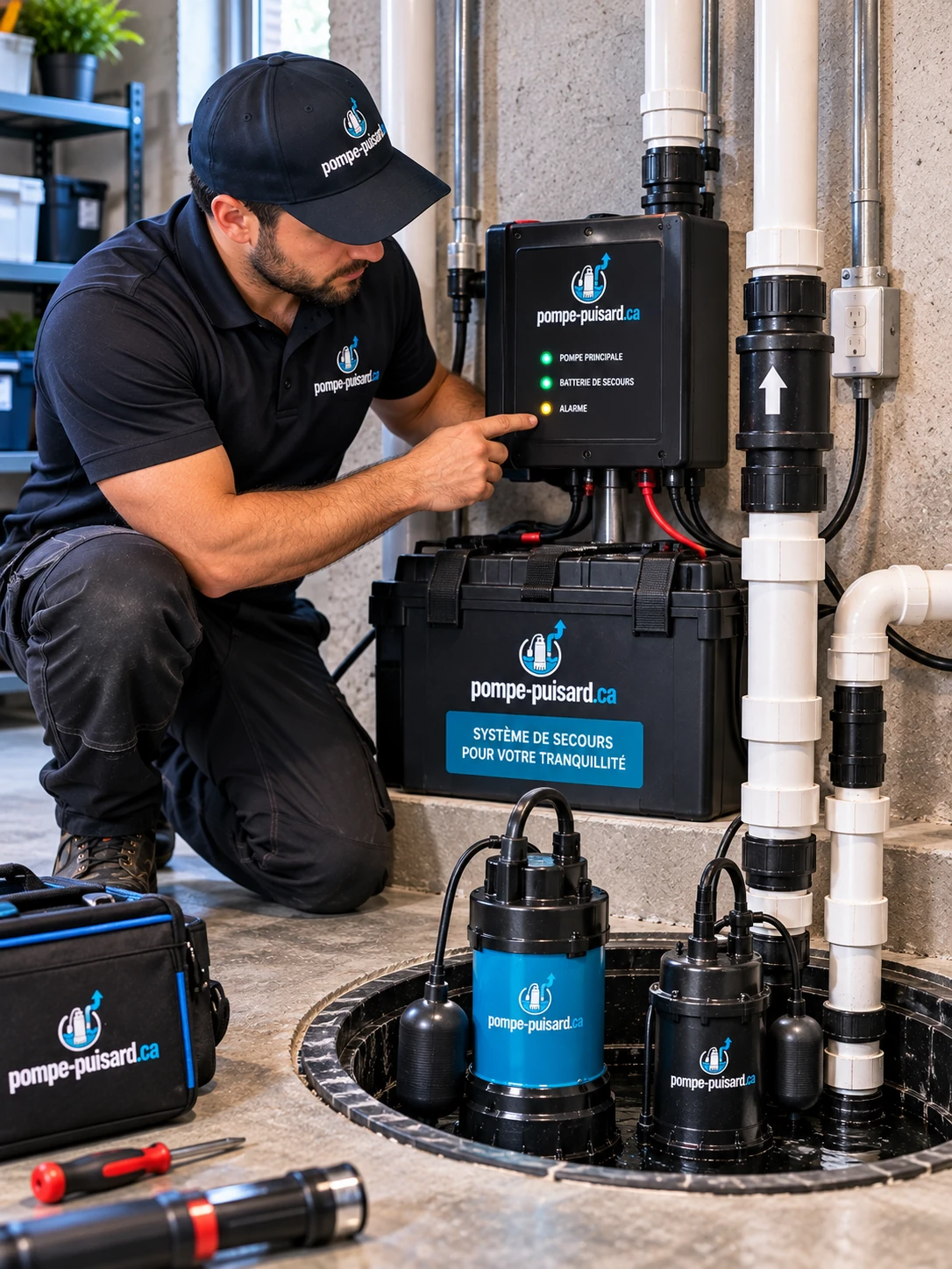 Système de secours à batterie et panneau d'alarme